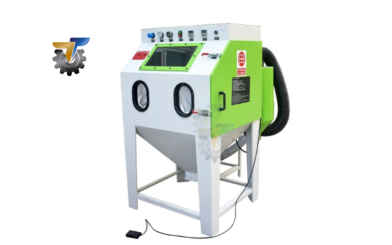 máy phun cát tự động trong xử lý bề mặt 