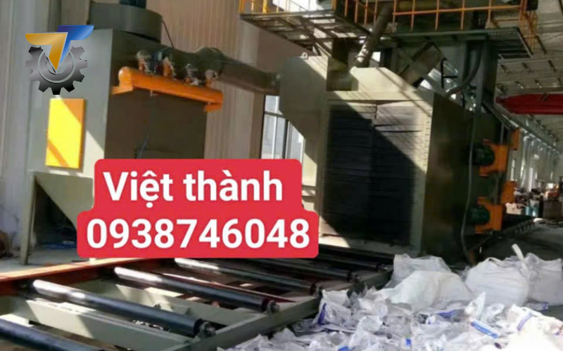 máy phun bi làm sạch dầm H tại Bình Dương