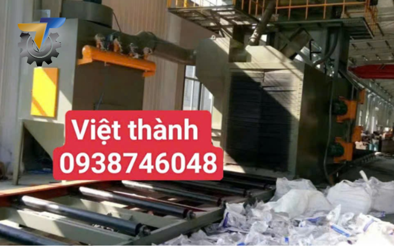 Máy phun bi dầm thép có gì đặc biệt 