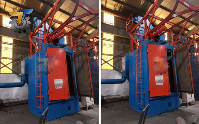 máy phun bi công nghiệp làm sạch bề mặt kim loại
