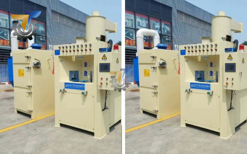 máy phun cát tự động mâm xoay