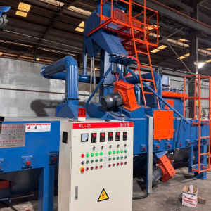 Máy phun bi dạng băng tải