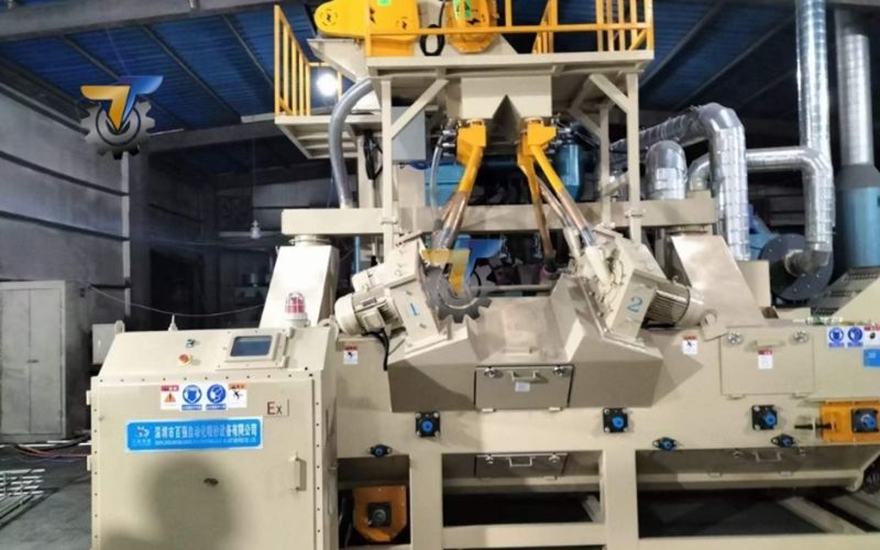 máy phun bi dạng băng tải bao nhiêu tiền