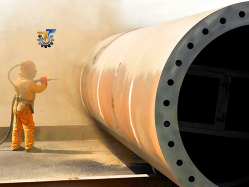 máy phun cát khô là gì