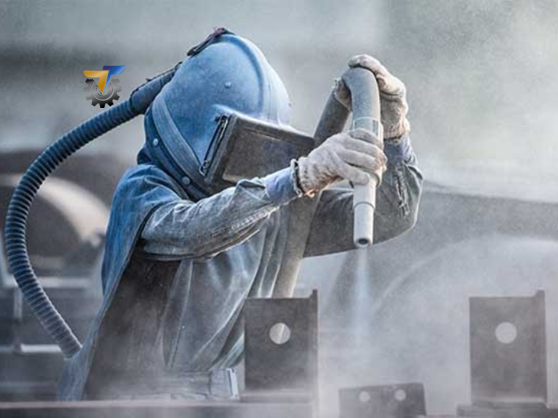 máy phun cát khô là gì