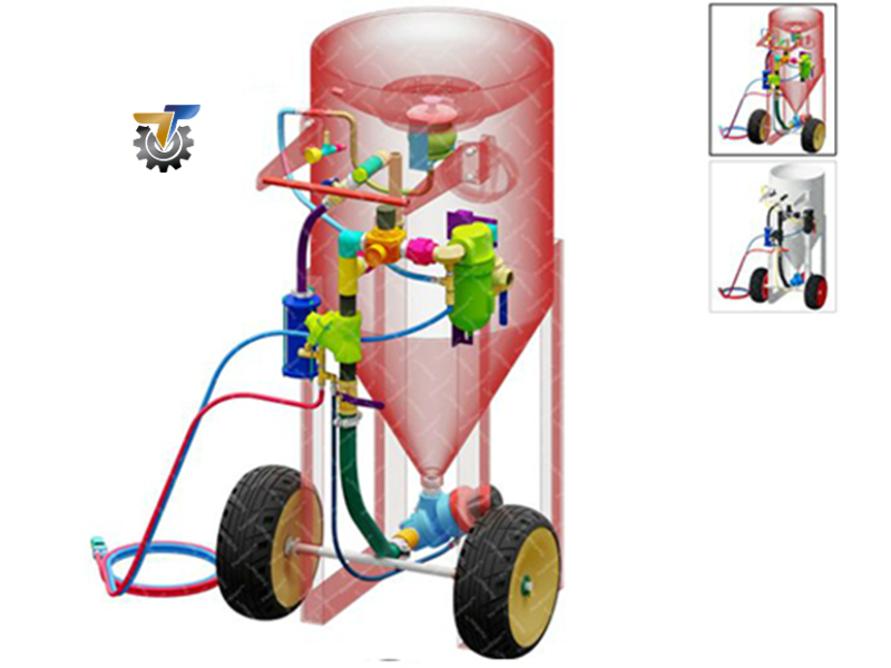 máy phun cát khô và máy phun cát ướt