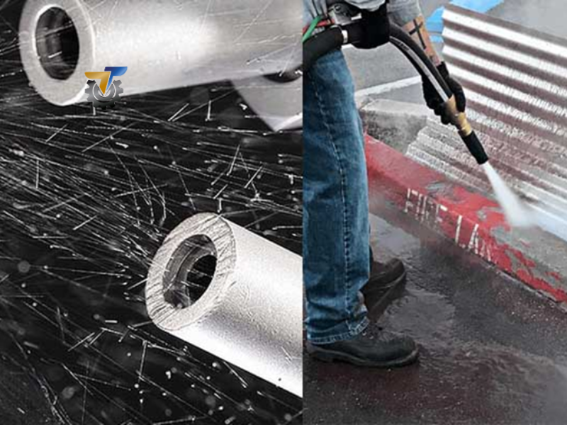 máy phun cát khô và máy phun cát ướt