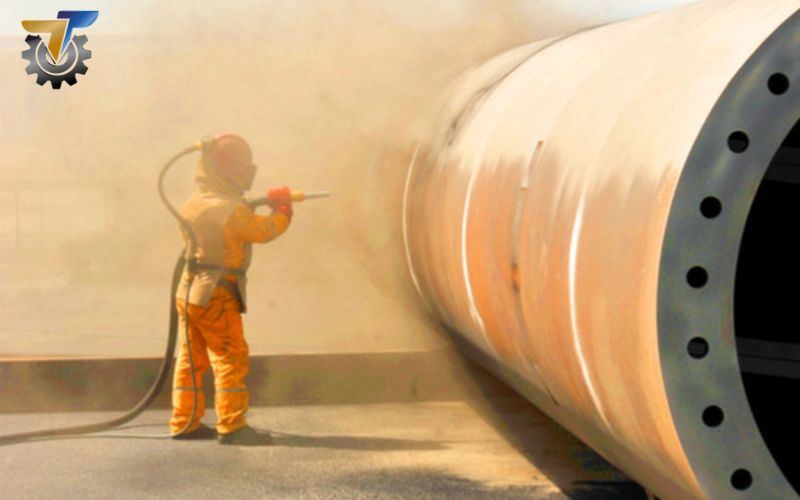 máy phun cát không phun được