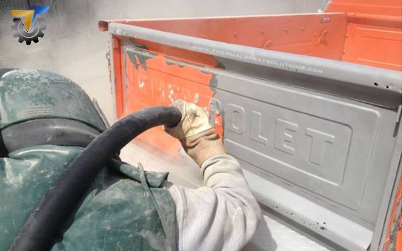 máy phun cát không phun được