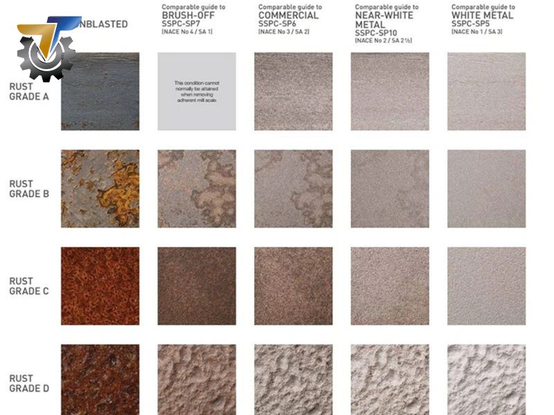 tiêu chuẩn sa 2.5 trong làm sạch thép